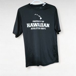 ❤️🛍️Mens Black " Property of Hawaiian Athletics Dept Short Sleeve T Shirt❤️🛍️